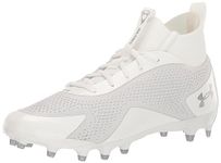 Under Armour Women's Glory 2 Mc Lacrosse Shoe, (100) White/White/Metallic Silver, 11