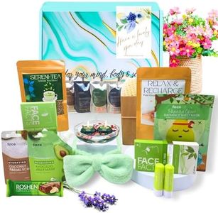DELUXE SPA DAY Caja de Regalo de Cuidado Personal, Caja de Regalo de Spa, Cesta de Regalo de Cumpleaños, Caja de Regalo de Mimar para Mujer, Juego de Regalo para Mujer, Juego de Regalo de Baño