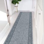 eXtreme Carpet Runner for Hallways, Kitchen, & Living Room | Sturdy, Washable, & Lightweight Custom Length Narrow Rug Runner | Non-Slip Rubber Backed 66cm Wide x 457cm Long Runner – Primavera Grey