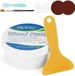 DEWEL Wood Putty, White Wood Filler, New Upgrade Wood Putty Filler Paintable, Stainable, Sandable, Wood Furniture Repair Kit Quickly Restore Wood Hole, Floor, Door