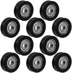 TEHAUX 10pcs Nylon Bearing Pulley Wheel 0.3inch/7mm, U Groove Pulley Wheel, U Groove Bearings Roller Guide Wheel for Doors and Windows Sliding Door Filing Cabinet