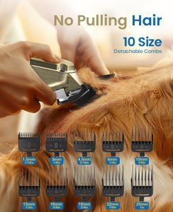 oneisall Dog Clippers, Gold – Cordless Pet Grooming Trimmer
