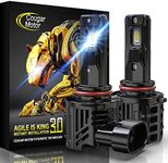 Cougar Motor 9005 LED Bulbs, HB3 Light Bulb Wireless 22000LM 6500K Slim Non-Polarity Fog Light, Plug-N-Play Pack of 2