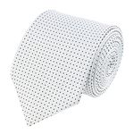 Kavove Graceful White Polka Dot Neck Tie For Men