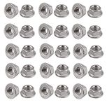 TERF® M8 Serrated Flange Hex Nut M8 (8mm) Hexagonal Serrated Flanged Steel Nuts - Pack of 50