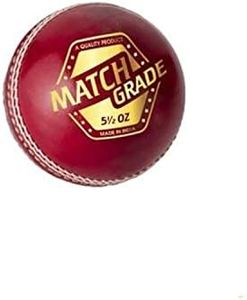 DSC Match Grade Cricket Leather Ball (Red)