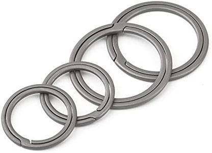 TISUR Titanium Key Rings for Keychains, Quick Release Side Pushing Key Organizer Kit, Wisely Group Your Keys (2M+2S)