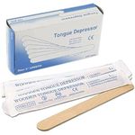 Dr. Care Sterile Disposable Wood Tongue Depressor Use Dental clinics, Skin Care Waxing, Hair Removal Wooden Sticks, Toiletry Kit Spatula Pack of 100 Pcs