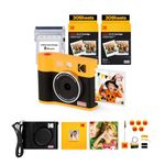 KODAK Mini Shot 3 ERA 4PASS 2-in-1 Instant Camera and Photo Printer (3x3) (Camera + 68 Sheets (8 Initial Sheets + 60 Sheets Pack) + Gift Accessories, Yellow)