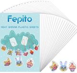 FEPITO 25 Pieces Shrinking Plastic Sheets for Kids Creative Craft, Earrings, Necklace, Keychains