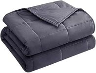 Yescool Weighted Blanket for Adults (17 lbs, 60” x 80”, Grey) Cooling Heavy Blanket for Sleeping Perfect for 150-190 lbs, Queen Size Breathable Blanket with Premium Glass Bead, Machine Washable