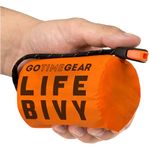 Go Time Gear Life Bivy Emergency Survival Sleeping Bag Thermal Bivy - Use as Emergency Bivy Sack, Survival Sleeping Bag, Mylar Emergency Blanket