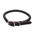 Coastal Pet Products Circle T Leather Round Dog Collar, 3/4" x 20", Latigo