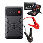 YiYLunneo 30000Mah Car Jump Starter 12V Power Bank Car Battery Charger Car Emergency Booster Starting Device Peak Current 1000A for Off‑Road Vehicles (Ordinary Clip)