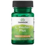 Swanson, L. Reuteri Plus, 7 Billion Bacterial Cultures, 30 Vegan Capsules, SOYA-Free, Gluten-Free, GMO-Free