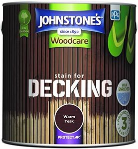Johnstone's Woodcare Stain for Decking - Warm Teak 2.5L