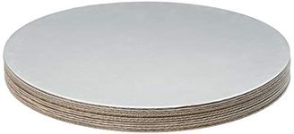 Fox Run 48738 Boards-12-Piece Cardboard Scalloped Cake Circle Base, 10", Silver