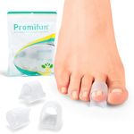 Promifun Hammer Toe Corrector for Women - Toe Straighteners for Bent Toes, Hammertoe, Crooked, Claw, Realign Bent - Toe Corrector for Men (3 Size,6 Pack,Clear)