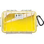 Waterproof Case | Pelican 1050 Micro Case - for iPhone, Cell Phone, GoPro, Camera, and More(Yellow/Clear)