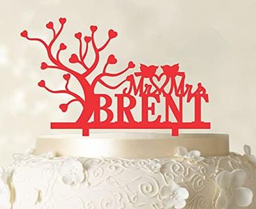 Mr and Mrs Wedding Cake Topper Custom Name Cake Topper Color Option Available 6"-8" Inches Wide
