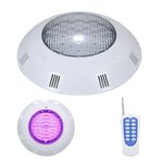 25W LED Swimming Pool Spotlight Lamps,IP68 Waterproof,Swimming Pool RGB Submersible Light,12V DC/AC led Colour Spotlight with Remote Control 7 Adjustable Colours 11 Lighting Modes (12W)