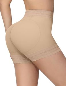 SHAPSHE Shapewear Shorts Women Tummy Control Thigh Slimmer Shapewear Shaping Bbl Butt Lifting Panties Curvy Fajas Body Shaper Boyshorts Hip Pads Underwear Stomach Shapewear Fajas Para Mujeres Tan