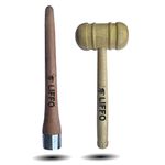 Liffo® Grip Cone for Cricket Bat Wooden with Mallet Hammer for Knocking Cricket Bat Combo Pack of 2