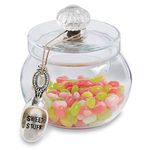 Mud Pie Door Knob Glass Sweets Jar, 4 3/4" x 3 3/4" Dia | Scoop 3", Clear