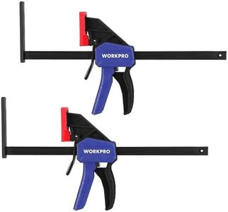 WORKPRO 9" Track Saw Clamps, Quick Release Clamp for Woodworking, Circular Saw Guide Rail System, 150lbs Load Limit x 2-1/2" Throat Depth, 2PC