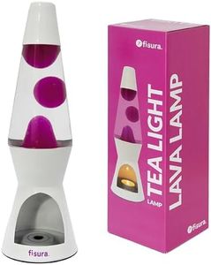 FISURA Lava Lamp with Candle - No Electricity Required, Pink and White, Environmentally Friendly. Original Gift, 29 cm x 8.5 cm (Candle Not Included)