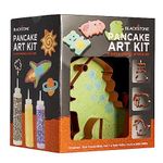 Blackstone 5251 9 Piece Pancake Art Kit Four 8 Oz Squeeze Bottles, Two 16 Oz Squeeze Bottles, 3 Animal Shaped Pancake Molds (Dinosaur, Bear and Pig) - Cooking Accessory Shapers for Kids and Adults