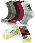 GoWith Men’s Dress Socks, Rayon Made From Bamboo Soft Comfortable Lightweight Crew Socks, Thin Breathable Socks, Gift for Men, Multicolor2 - 5 Pairs, 9-12
