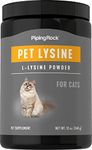 PipingRock L-Lysine for Cats, LYSINE Powder, 340g, 12oz, TUB, Pet Supplement, Amino Acid For Cats, FAST FREE P&P