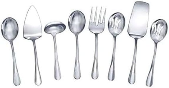 Gourmet Basics by Mikasa Kaylee 8-Piece Stainless Steel Hostess Serving Utensil Set