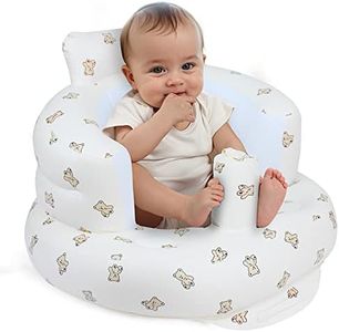 EKEPE Inflatable Baby Seat for Babies 3 Months & Up, Baby Floor Seats for Sitting Up, Baby Seats for Infants, Blow Up Baby Chair with Built in Air Pump - Bear