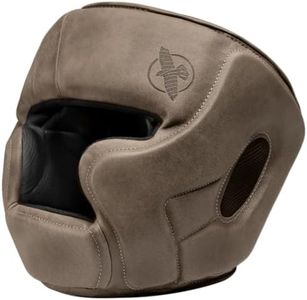 Hayabusa T3 LX Leather Adjustable MMA Headgear - Brown, One Size