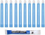 Cyalume Technologies SnapLight Blue Glow Sticks – 6 Inch Industrial Grade, Ultra Bright Light Sticks with 8 Hour Duration (Pack of 10)