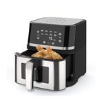 AboveMoon Stainless Steel 8Qt Large Digital Air Fryer with Window for Kitchen Use,Nonstick Made,Touchscreen Display,400F,Kitchen Appliances,NonStick Basket,Black airfryer