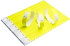 WristID™ Tyvek Paper Wristband Pack of 1000 on Amazon Refer Image and Variations (Yellow)