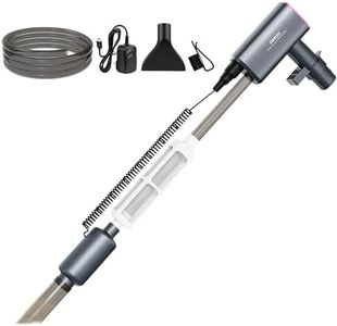 HACPUT Cordless Aquarium Gravel Cleaner Vacuum: 6-in-1 Electric Fish Tank Cleaner, 36W Rechargeable & 650GPH Strong Suction Automatic Water Changer, Touch Control, Fits 5–150 Gallon Tanks