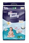 Honey Bunny Everyday Baby Diapers Pants | Large (L), 62 Count, 9-14 kg | Silky Soft on Skin, Bubble Layer | 12 Hours Protection Baby Diaper