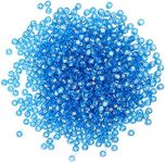 Naler 800pcs Alphabet Letter Beads, Round A-Z Assorted Beads Spacer Bead for Jewelry Making Finding Art Craft DIY Decoration, Blue