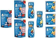 Gerber Snacks for Baby Variety Pack, Yogurt Melts, Puffs and Lil Crunchies (Set of 9)