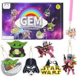 MATHARAGO Diamond Art for Kids 6 Pcs DIY Diamond Painting Cartoon Keyrings Set, Painting by Number Gem Keychains Craft Kits for Kids Ages 6-12, Gifts for Birthday, Back to School