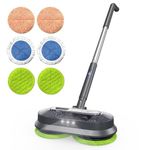 Electric Spin Mop, Household Cordless Mop for Hardwood/Tile/Laminate Floor Cleaning, Easy to Operate with Water Sprayer