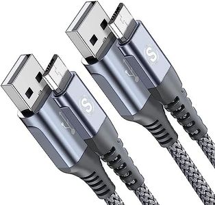 Micro USB Cable 1m 2-Pack,Sweguard USB 3.0A to Micro USB Fast Android Charge Cable Nylon Braided Micro Cord Compatible with Samsung Galaxy S7 S6,Note,LG, Kindle,Nokia,PS4, Xbox One Controller-Grey