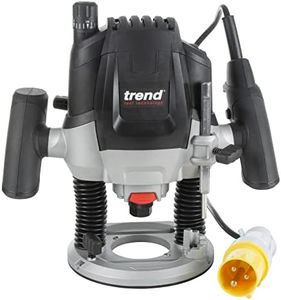 Trend T7 1/2 Inch Variable Speed Workshop Router, Perfect for Kitchen Fitting, Worktop Joints & Timber Profiling, 1750W, 110V, Black, T7ELK