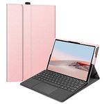 FINTIE Case Compatible with Microsoft Surface Go 4 (2023) / Surface Go 3 (2021) / Surface Go 2 (2020) / Surface Go (2018), Multiple Angle Portfolio Cover, Fit Type Cover Keyboard, Rose Gold