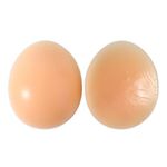 Polreta Pair Concave Breast Forms Silicone Breast Prosthesis Bra Inserts Enhancer Pads, Beige, B C cup