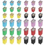 Joinfworld 36 Pcs Jcase Fuse Automotive Tall/Standard and Low Profile Jcase Box Shaped Fuses Assortment Kit (20A, 30A, 40A, 50A, 60A, 80A) for Ford Chevy/GM Nissan and Toyota Pickup Trucks Cars SUVs